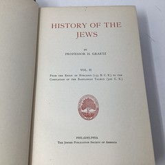 History Of The Jews Heinrich Graetz 1891-1898 Volumes 1-6 Antique Book Set