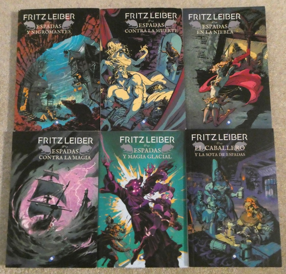 Fritz Leiber 6 Book Lot Spanish Espadas Caballero 1-4 6 7 Fafhrd Ratonero Gris