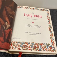 The Holy Bible with Confraternity Text – 1966 Catholic De Luxe Edition Unmarked