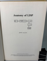 Anatomy of LISP by John Allen, Computer Science Series, 1978 McGraw Hill