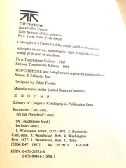 RARE TRADE! All the President’s Men by Bob Woodward & Carl Bernstein 1994 GREAT