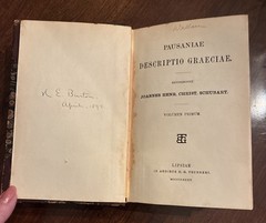 Antique Pausanias Pausaniae Descriptio Graeciae 1889 Hardcover Teubneri Vol I&II