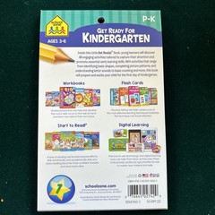 4-School Zone Get Ready for Kindergarten Workb- 1601593066, Set Of 4
