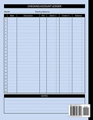 Checking Account Ledger: Check and Debit Card Register 100 Pages 2,400 Entry…