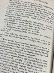 Merchandising Techniques by Edwina B Hogadone & Donald K Beckley HC 1st Ed. 1942