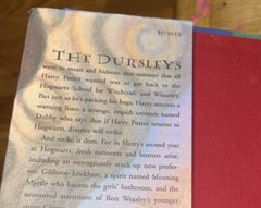 Harry Potter and The Chamber of Secrets June 1999 US 1st Edition Error Pg 332