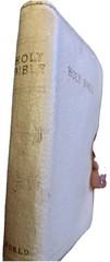 Holy Bible King James Translation Leather Cover Good Zipper Mid 50’s Small World