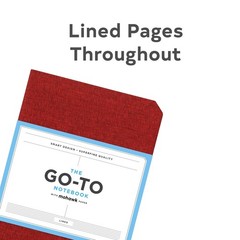 Go-to Notebook with Mohawk Paper, Brick Red Lined (Simple Page red