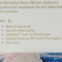 Zondervan NIV Artisan Collection Bible Jesus Word in Red Leathersoft Multicolor