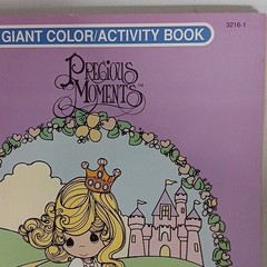 Golden Precious Moments Giant Coloring & Activity Book PB 1991 Ages 4-8