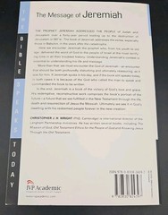 The Message of Jeremiah Paperback Christopher J. H. Wright – Excellent