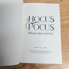 Hocus Pocus James Z. Cox 2023 First Edition Signed Inscribed Palmetto Athiest