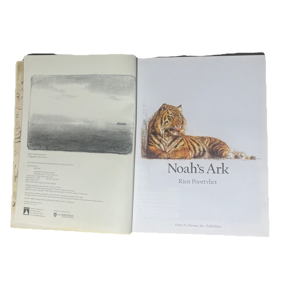 Vintage Noah’s Ark Rien Poortvliet HC Beige Illustrated 1986 Abrams Netherlands