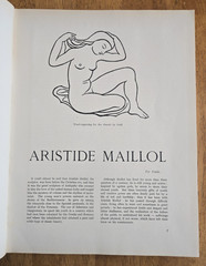 Maillol by John Rewald, Art Woodcuts Sculpture, 1939 Hardcover, Hyperion Press