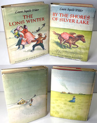 Laura Ingalls Wilder, 1953 Harper & Brothers 6 books w Little House, $2.75 DJs