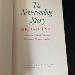 The Neverending Story Michael Ende 1983 HC 1st Illustrated Worn DJ Clean Interio
