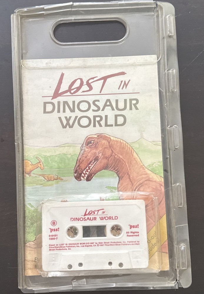Lost In Dinosaur World Cassette Tape Pss! w/ Book Vintage 1980s George Williams