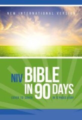 NIV, Bible in 90 Days, Paperback: Cover to Cover in 12 Pages a Day – GOOD