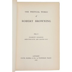 ROBERT BROWNING LEATHER BOUND FINE BINDING POETRY 1888 VOL 6 ONLY SMITH ELDER UK