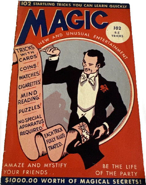 „VINTAGE” ROBBINS 1944 BOOK 102 E-Z TRICKS – SIZE 6 x 9 INCH – 20 PAGES