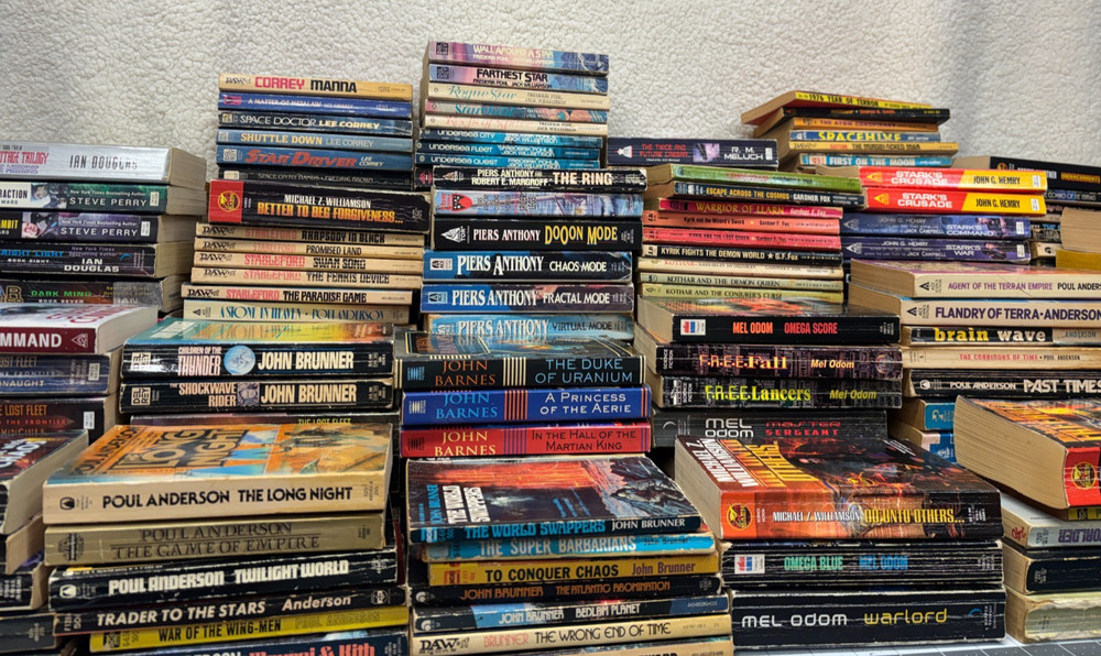 Bulk Science Fiction Fantasy Paperback Books Lot of 25 Different Mostly Vintage