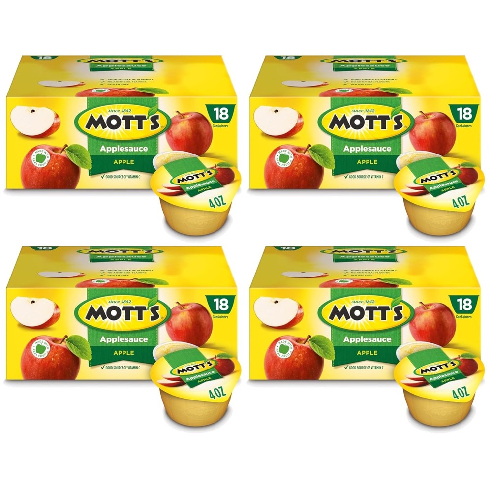 Portable Apple Sauce Cups, 4 oz x 72