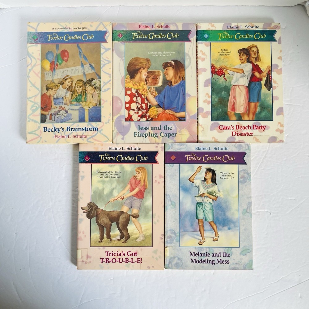 Twelve Candles Club Books 1-5 Set Elaine Schulte 1990s Christian Fiction Lot