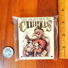 VTG Night Before Smythe HAND Sewn BOOK 2.75×3.25 MINIATURE CC Moore T Nast THUMB