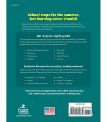 Summer Bridge Activities 7th to 8th Grade Workbook All Subjects 15 Minutes Daily