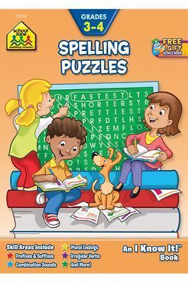 School Zone – Spelling Puzzles Workbook — 9780938256182, paperback, School Zone