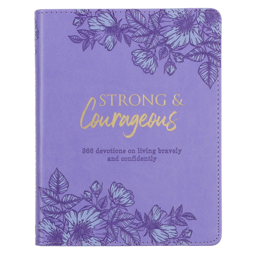Strong & Courageous-Purple Faux Leather