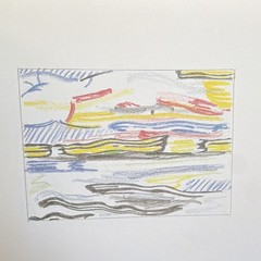 Harry N. Abrams Roy Lichtenstein Landscape Sketches 1984-1985 HC Illus Signed