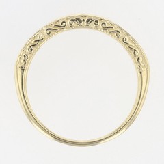 .18ctw Diamond Pavé Milgrain Scroll Wedding Band Ring 14k Yellow Gold Size 6