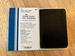 Vtg World Pocket New Testament Psalms Bible KJV Genuine Bonded Leather M89 NEW