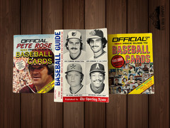 Lot (7) 1977-84 Vintage Baseball Guide & Price Book Pete Rose MLB