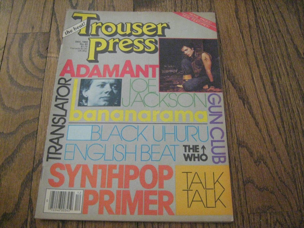 Trouser Press Magazine Dec82 Adam Ant Bananarama Talk Talk Duran Duran