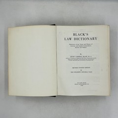 Vintage BLACK’S LAW DICTIONARY Henry Campbell Black Ewtn HC Green 1968 USA