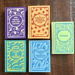 Mark Twain Illustrated Mini Hardcover Classics Set (4 Books) with Lined Journal