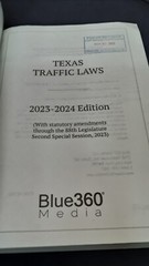 Texas Traffic Laws: 2023-2024, Blue 360 Media, PB, VG, 240730