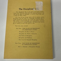 The Disciplined Life by Richard Shelley Taylor Paperback Beacon Hill Press 1962