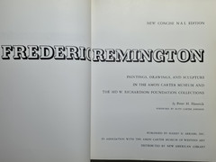 Frederic Remington Peter Hassrick Western Paintings Drawing Sculpture Art Richar
