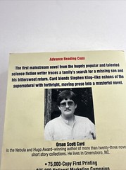 Lost Boys by Orson Scott Card ** Advance Reader Copy (ARC) 1st Ed. Proof