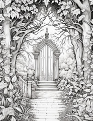 Secret Garden Coloring Book for Adults & Kids ,