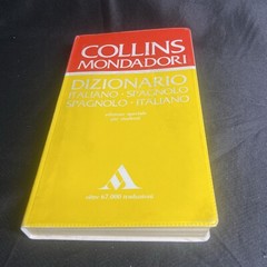 Collins Mondadori Italian Dictionary Paperback Water Resistant Cover Travel