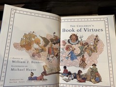 Children’s Book of Virtues by William J. Bennett and Michael Hague 1995 Vintage