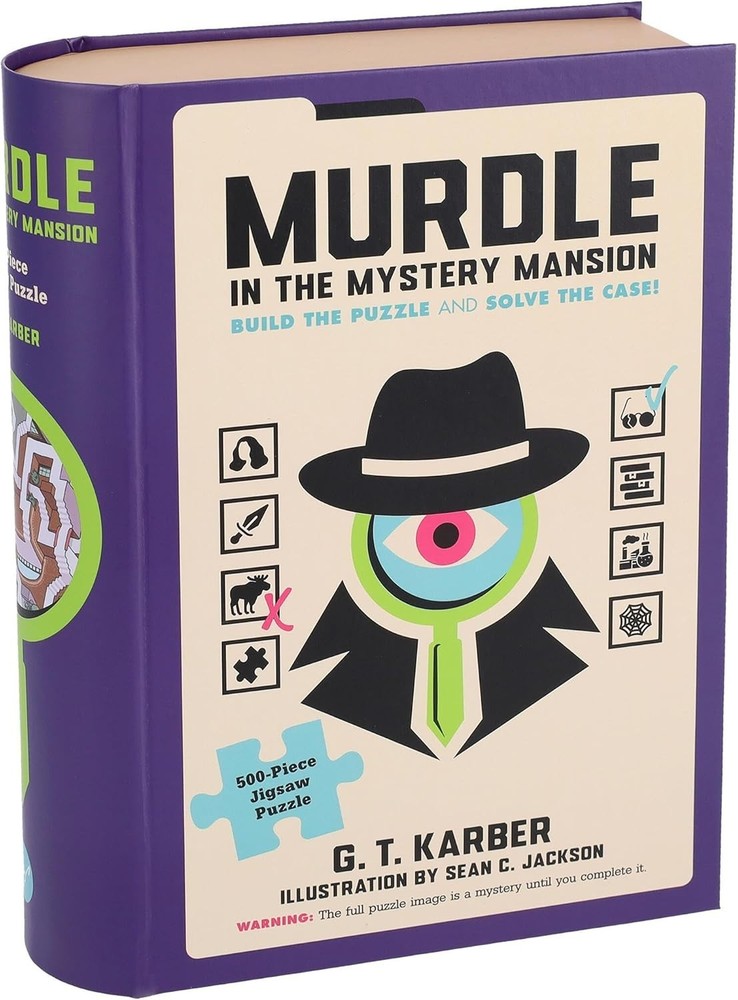 Murdle in the Mystery Mansion 500-Piece Jigsaw Puzzle by G. T. Karber (2025,…