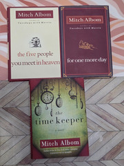 MITCH ALBOM – LOT OF 3 HARDCOVER BOOKS – FIVE PEOPLE, TIME KEEPER, ONE MORE DAY,