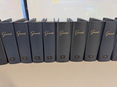 Vintage Gourmet Magazine Bound Volumes Blue Hardcover Kitchen Library Set