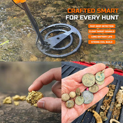 Metal Detector for Adults, Professional Waterproof Gold & Silver Detector, Recha