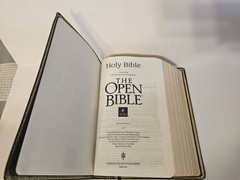 Thomas Nelson The Open Bible Genuine Leather Red Letter Edition Hardcover